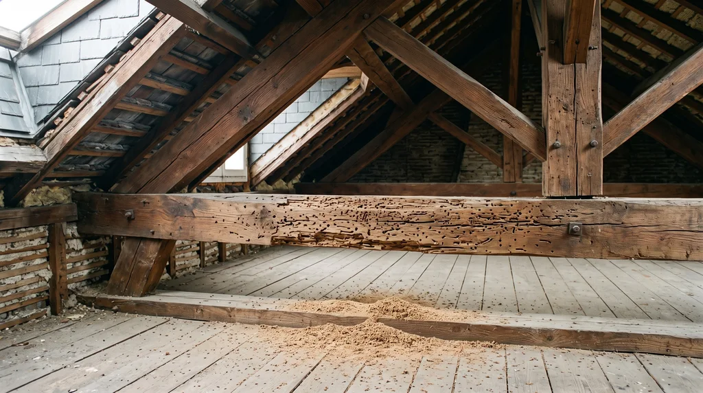 Bois de structure et charpente — sondage des bois — Termites à Antony